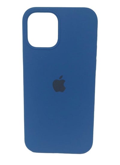 Buy Apple iPhone 12/12 Pro Silicone Case Soft Ultra Slim Shockproof Cover Blue in UAE