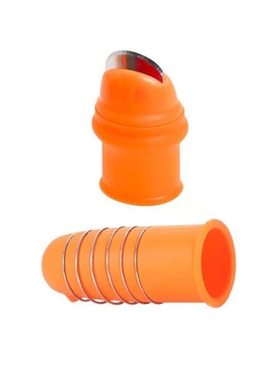 Buy Versatile Silicone Thumb Knife Set for Harvesting and Trimming, Orange in Egypt