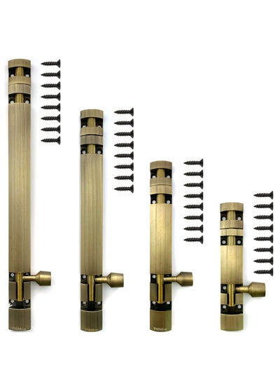 اشتري Aluminium Tower Bolt Latch Lock, Packs Of 10 & 5 Available In 4 Sizes With 10cm, 15cm, 20cm, 25cm. ALT-4 MAB في السعودية