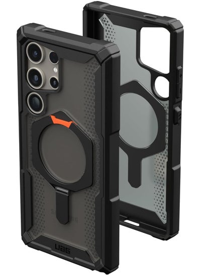 Buy UAG Plasma XTE for Samsung Galaxy S24 ULTRA Case Cover [20 Feet Drop tested] with Kickstand - Black | Orange in UAE