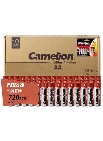 Buy Camelion LR 6 AA Mignon Plus Alkaline Battery (Pack of 4+ free 2 pcs) 120 Packs +24 Free in Egypt