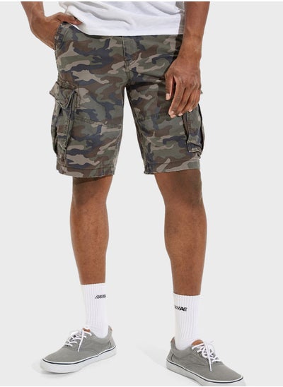 Buy Camouflage Print Cargo Shorts in UAE