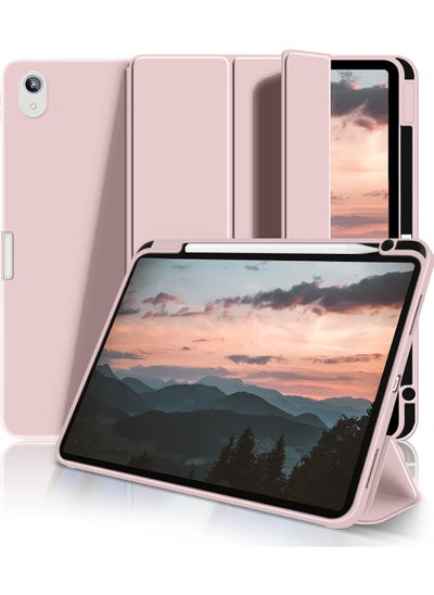 Buy Case for iPad 10th Generation 10.9 Inch 2022 Built-in Pencil Holder Flexible Back Cover, Trifold Stand, Auto Sleep Wake Rebound Series Pink in Saudi Arabia