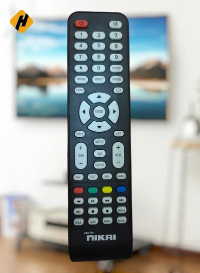 اشتري Nikai TV Remote | Replacement Remote Control For Nikai TV LCD LED - Black في السعودية