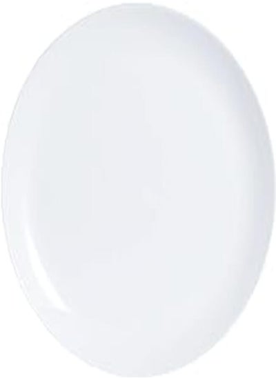 Buy Luminarc Diwali Set of 6 Extra Resistant Opal Glass Dinner Plates, 25 cm, White in Egypt