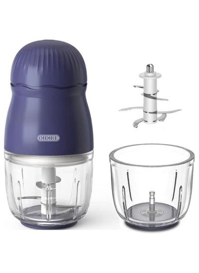 اشتري Electric Food Chopper With 2 X 300Ml Glass Bowl 6 Stainless Steel Sharp Blade Baby Food Processor & Vegetable Chopper 150W Easy to Clean 2 Year Limited Warranty في الامارات