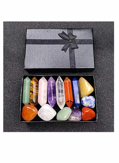 Buy Crystal Gifts Premium Healing Crystals Kit in Gift Box 7 Chakra Set Tumbled Stones 7 Chakra Stone Set Meditation Stone Yoga Amulet With Gift in Saudi Arabia