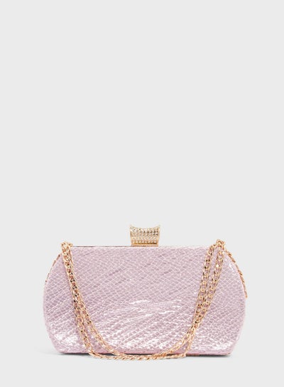 Buy Iridescent Clutch With Chain in UAE