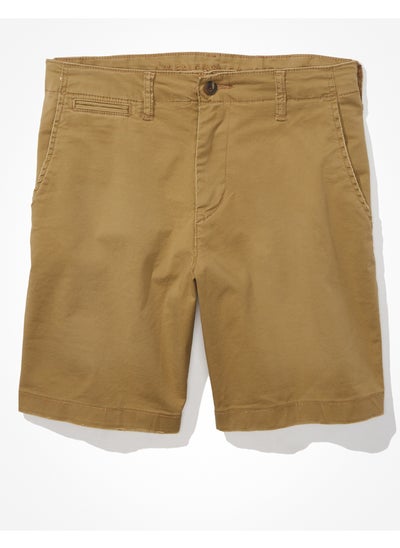 اشتري AE Flex 9" Lived-In Khaki Short في السعودية