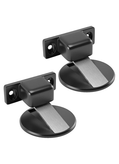 Buy Magnetic Door Stop 2 Pack Steel Floor Magnetic Door Stopper Adhesive Invisible Heavy Duty Silver Magnetic Door Holder Catch in Saudi Arabia