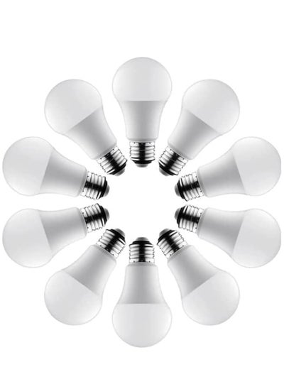 Buy 10PCS MAX 12W LED Light Bulb,Pack of 10 ,Non-Dimmable,E27 Base,6500K,White in UAE