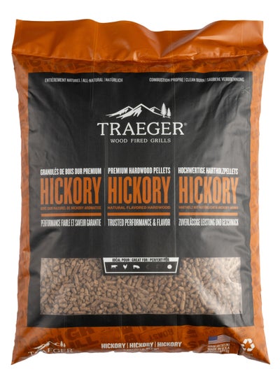 Buy Hickory Wood Fired Flavor 100% All-Natural Wood Pellets For Pellet Grills, Bbq, Bake, Roast, And Grill, 20Lb Bag in UAE