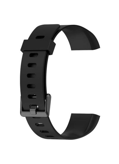 Buy For Realme Band RMA183 Solid Color Silicone Watch Band (Black) in Egypt