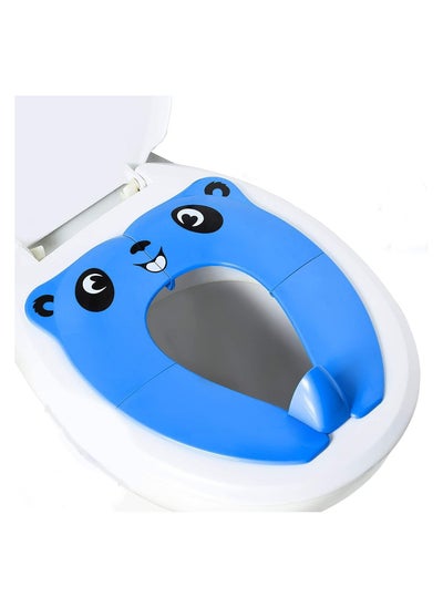 اشتري Children's Toilet Potty Training Seat Cover，Travel Toilet Seat,Portable Large Non Slip Silicone Pads Foldable, Portable Toilet Training Seat for Toddlers, Boys & Girls. في السعودية