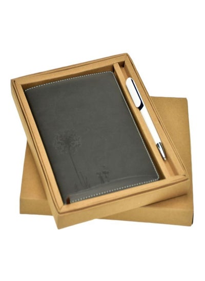 اشتري Note Book With Ball Pen Set Black/White في السعودية