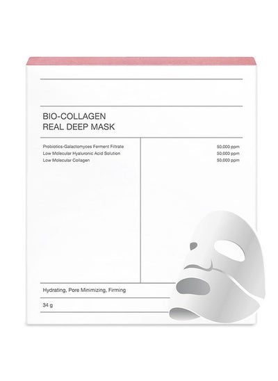 اشتري Bio-Collagen Real Deep Mask, Hydrating Overnight Mask, Pore Minimizing, Elasticity Improvement, 34g x4ea في السعودية