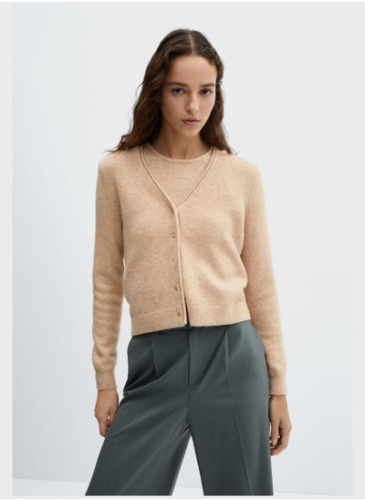 Buy Button Detail Knitted Cardigan in Saudi Arabia