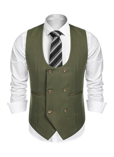 Buy New Men's British Fashion Slim Fit Suit Vest in UAE