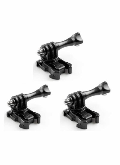 Buy Rotate Screw, Swivel Mount Helmet Strap Buckle, Adapter Holder Mount for GoPro HERO3/3+/4, 3 Pcs Black in Saudi Arabia