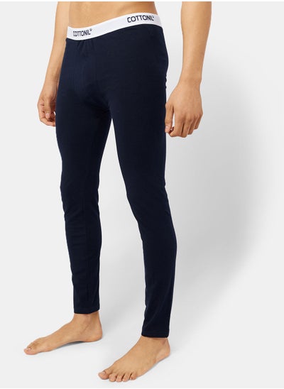 اشتري Cottonil Thermal Pants relax For Men - D Blue في مصر