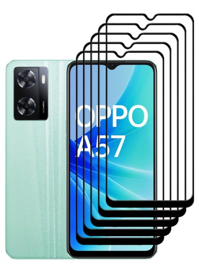 Buy 5 Pieces Antistatic ESD Dustproof Premium Quality High Definition Tempered Glass Screen Protector Designed For Oppo A57 in UAE