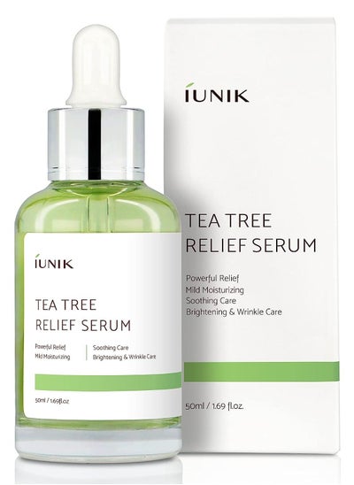 اشتري IUNIK Tea Tree 67% Relief Vegan Facial Serum for Clear & Balanced Skin - Plant-based Ingredients w/Centella Asiatica for Soothing, Calming, Irritated Skin - Korean Skincare for Sensitive Oily Skin في الامارات