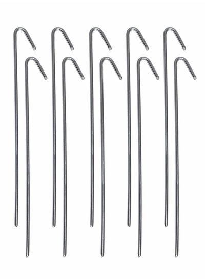 اشتري Stakes, Gound Pegs, Garden Stakes, Tent Stakes, Metal Garden Edging Fence Hooks Pegs, Decoration Stakes, 9 inches Long, 10 Pack في الامارات