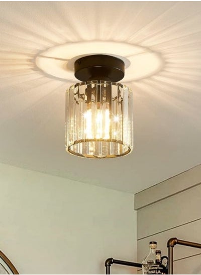 اشتري Semi Flush Mount Crystal Ceiling Light Fixture (E27 Bulb Included) في السعودية