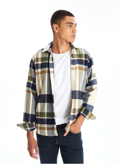 Buy Regular Fit Long Sleeve Plaid Men's Shirt in Egypt