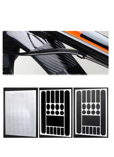 اشتري Disposable Bicycle Chainstay Frame Protectors Stickers Lables Tape Kit Waterproof Self-Adhesive Bike Chain Protection Frame Guard Pads Decal for Sports Bikes Chain 3PCS في الامارات