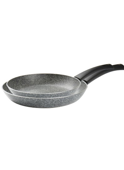 Buy Newflon Granite Frying Pan Set 2 pieces 22*24 in Saudi Arabia