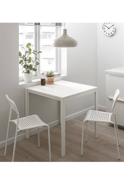 Buy 2 white multi-use chairs, 77x45x39 cm, without table in Saudi Arabia