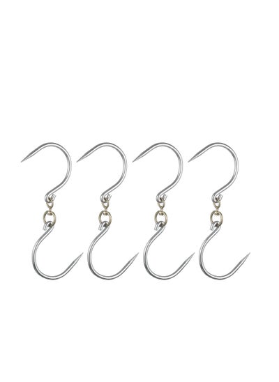 اشتري Swivel Meat Hooks, 0.34'' Thickness Galvanized Processing Butcher Hooks for Hanging Drying Smoking Meat Products, 4 Pack(12 Inch) في الامارات