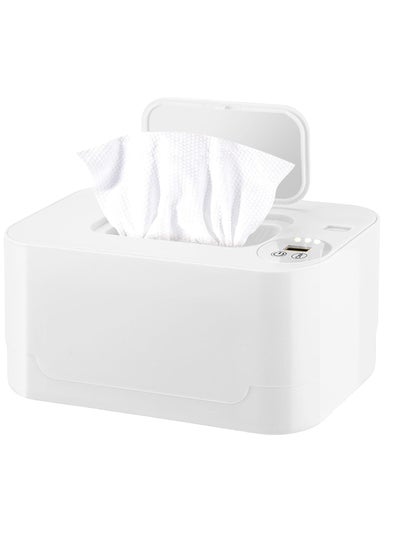 Buy Wipes Warmer, Wipes Warmer with Temperature Adjustment, Digital Display, Uniform Heating, Mute, Large Capacity, USB Baby Wet Wipes Warmer with Light in Saudi Arabia