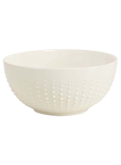 Buy Drops Porcelain Bowl, White - 16 cm in UAE