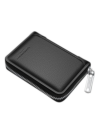 Buy Leather Card Holder Wallet Black in UAE