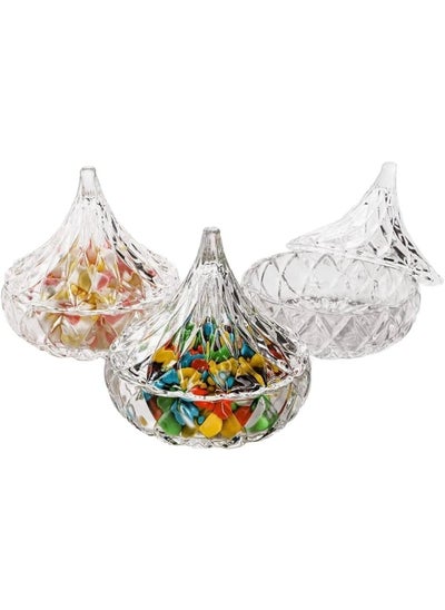 اشتري Generic Crystal Drop Jar With Conical Crystal Lid 75Ml 3.14X3.14X5 Cm Set Of 6  Pieces في الامارات