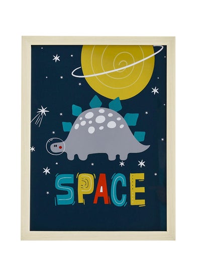 اشتري Space Framed Wall Art, Blue - 30x40 cm في الامارات