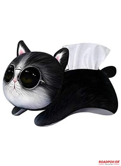 Buy Car Tissue Box Cute Cartoon Soft Plush Napkin Tissue Paper Holder Portable Paper Package Case Car Seat Tissue Box Car Styling Accessories in UAE