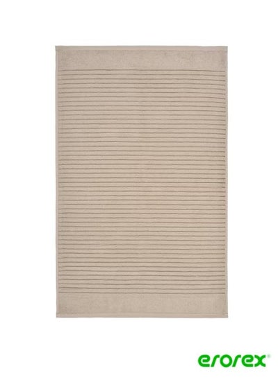 Buy Bath mat beige 50x80 cm in Saudi Arabia