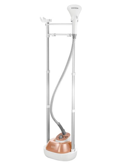 Buy 1785W Garment Steamer with Double Adjustable Pole Rose Gold and White in Saudi Arabia
