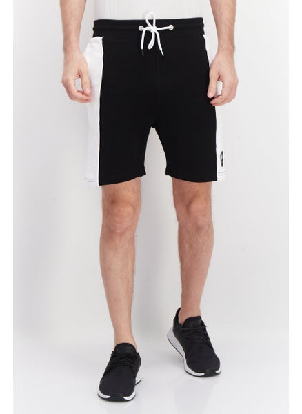 اشتري Men Sportswear Fit Drawstring Short, Black/White في الامارات