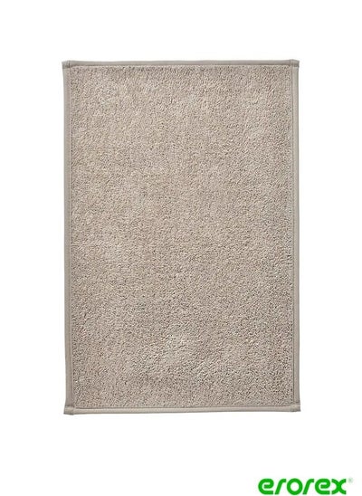 Buy Bath mat light grey beige 40x60 cm in Saudi Arabia