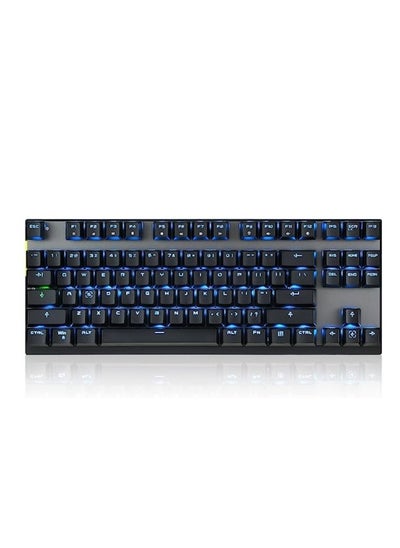 اشتري Motospeed 2.4GHz Wireless/Wired Mechanical Keyboard GK82 87Keys Led Backlit Blue Switches Type-C Gaming Keyboard for Gaming and Typing,Compatible for Mac/PC/Laptop(Black) في السعودية