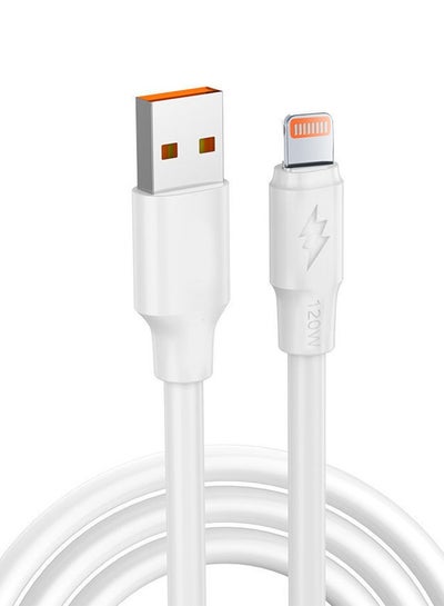 Buy USB to Lightning Cable 1M white, 120W Power Delivery PD Fast charge Cable USB to Lightning for iPhone 14/13/12/11 Pro 14/13/12/11Pro Max 14/13/12/11Plus, iPad in UAE