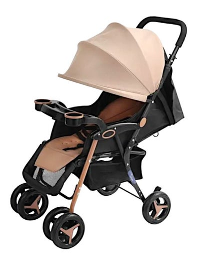 اشتري Foldable Reclining Seat For Sitting And Sleeping Canopy Baby Stroller Multicolor في السعودية