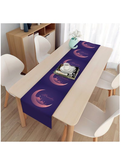 Buy Eid Mubarak Table Runner Table Decorations Ramadan Mosque Lattern Islamic Happy Ramadan Mubarak Party Supplies Decorations (33 x 180 cm) in Saudi Arabia