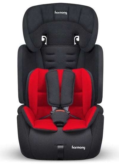 Buy Harmony Venture Deluxe Harnessed Travel Car Seat Group 1/2/3 (9 Month-12 Years) - Black / Red in UAE