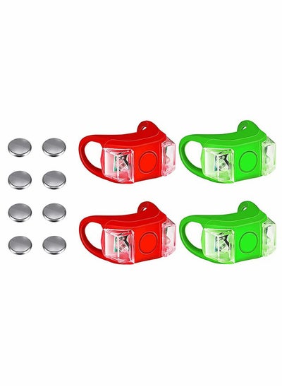 اشتري Bicycle Warning Lights, 4 Pieces Boat Bow Lights LED Boat Navigation Lights Boat Kayak Pontoon Hovercraft Yacht Motorboat Bike Hunting Night Running Fishing (Red, Green) في السعودية