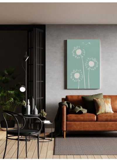 Buy White Dandelion Plant Printed Canvas wall art 60x40 in Egypt